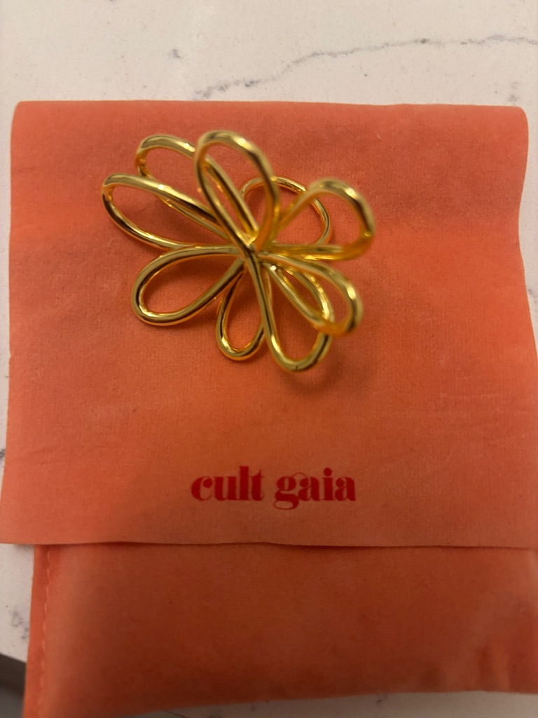 Cult Gaia Gold Loop Petal Ring 40$